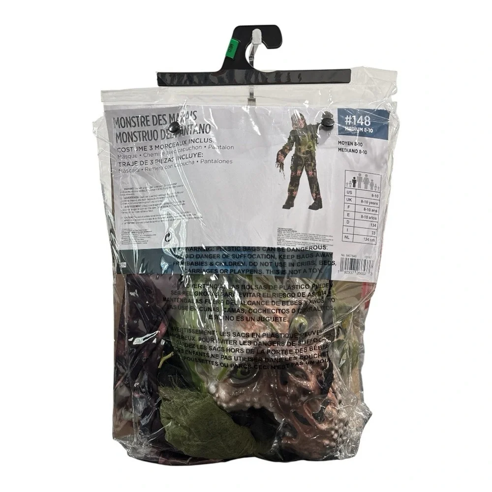 NWT Marsh Monster Child Costume Swamp Zombie Ghoul Halloween Size Medium 8-10 - Picture 5 of 5
